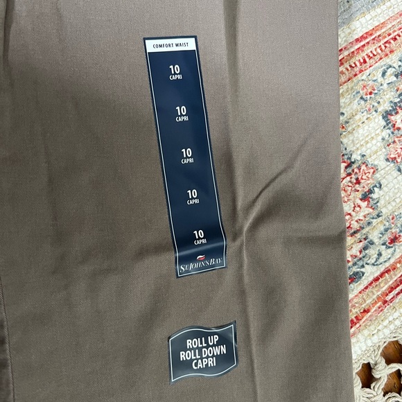 St. John’s Bay comfort waist taupe shadow capris NWT - Picture 9 of 11